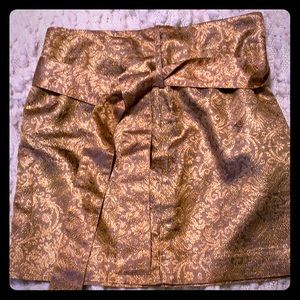 Gold BCBG mini skirt
